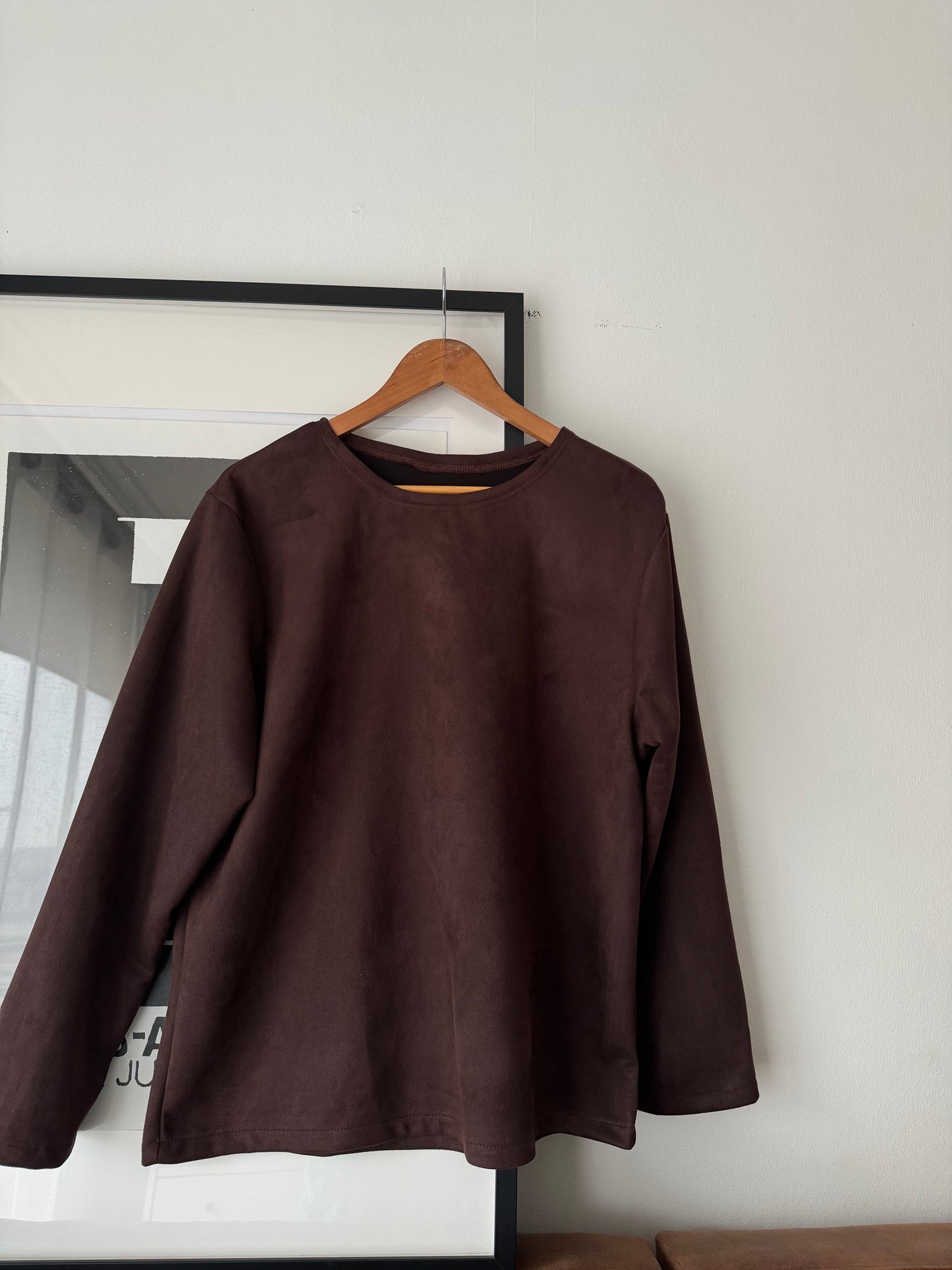 Polera Básica Israel Tela Agamuzada Hombre Manga Larga