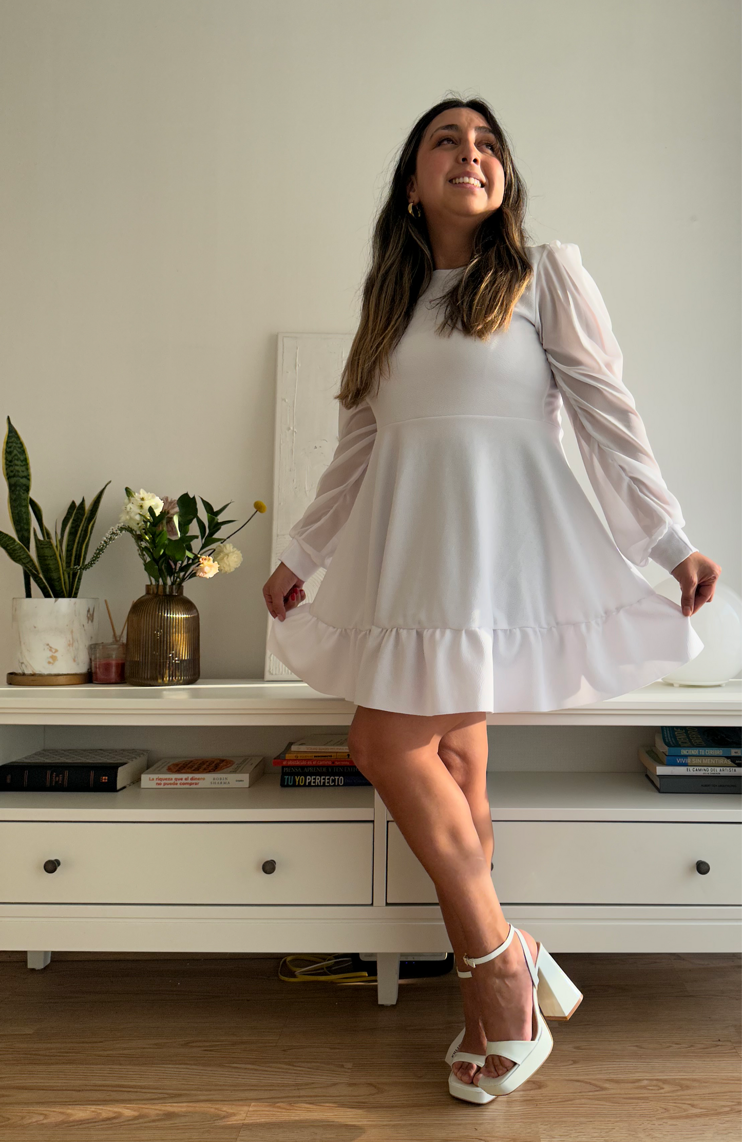 Lorena Vuelos Manga Larga Gasa Tela Sofia