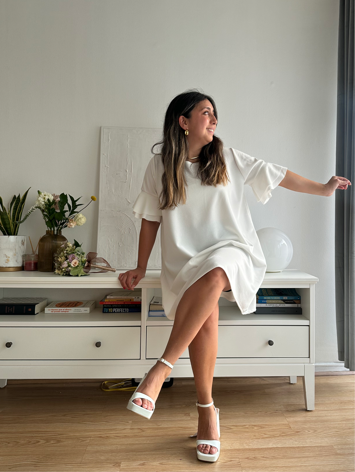 Vestido Clara Blanco Scuba