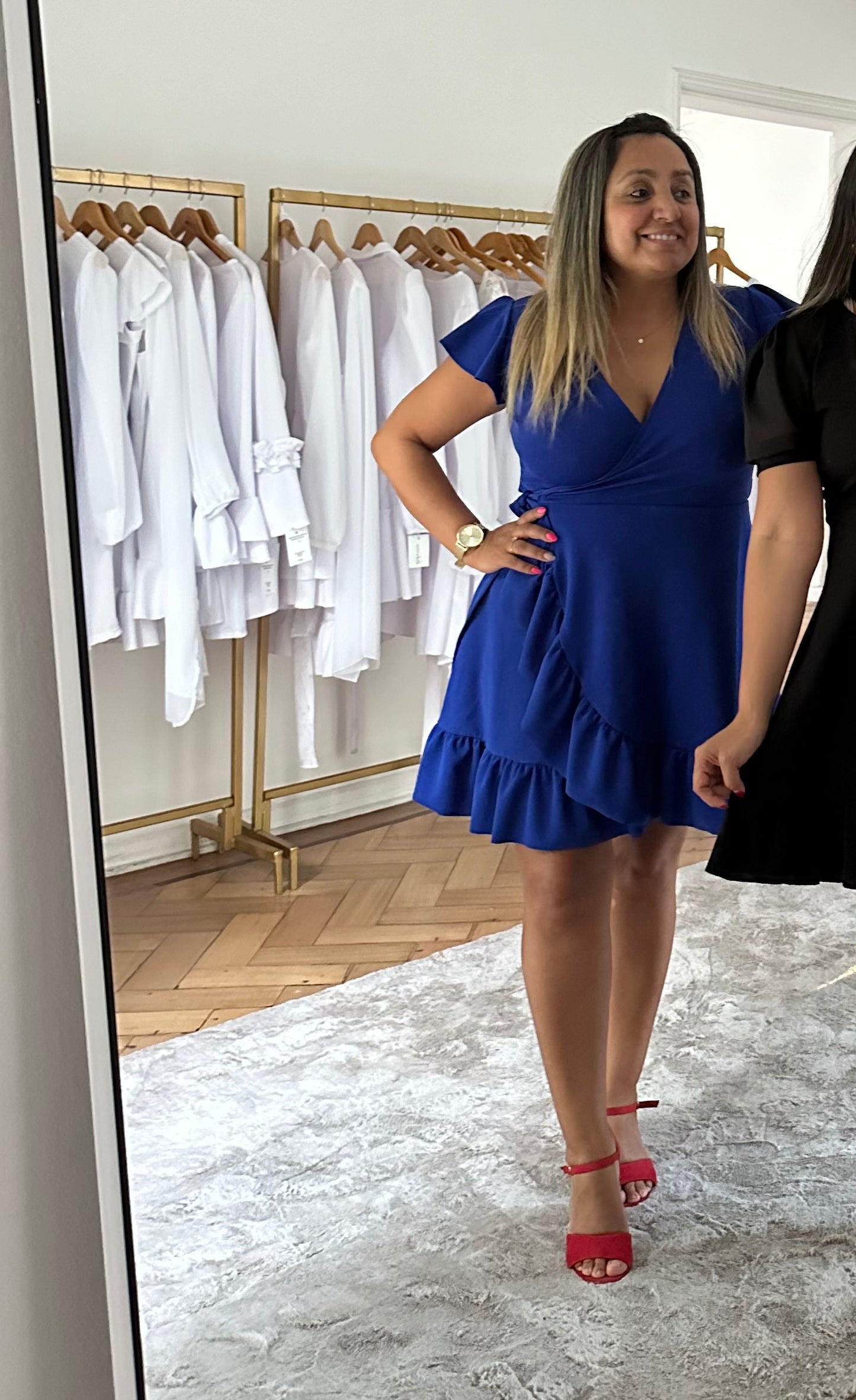 Vestido Maciel Manga Vuelos Tela Sofia