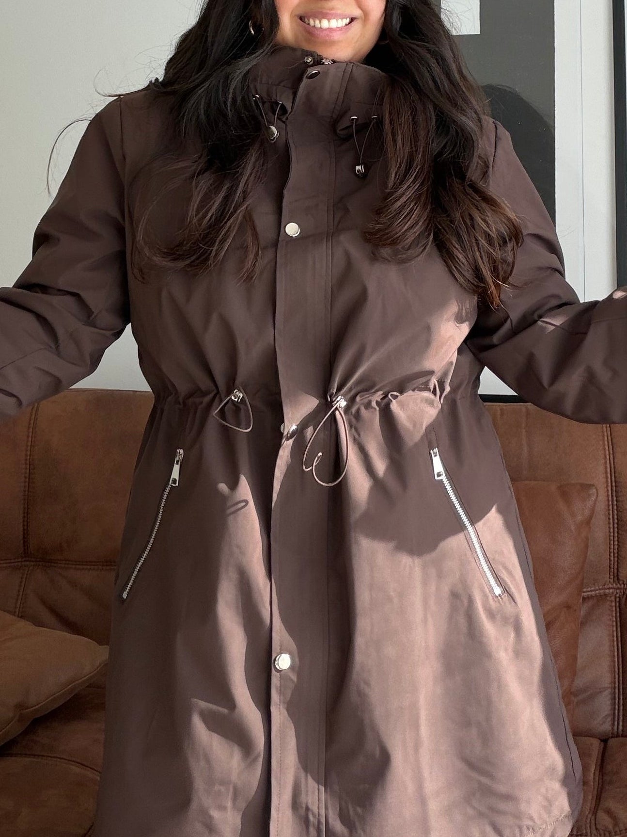 Chaqueta Impermeable Con Chiporro & Gorro
