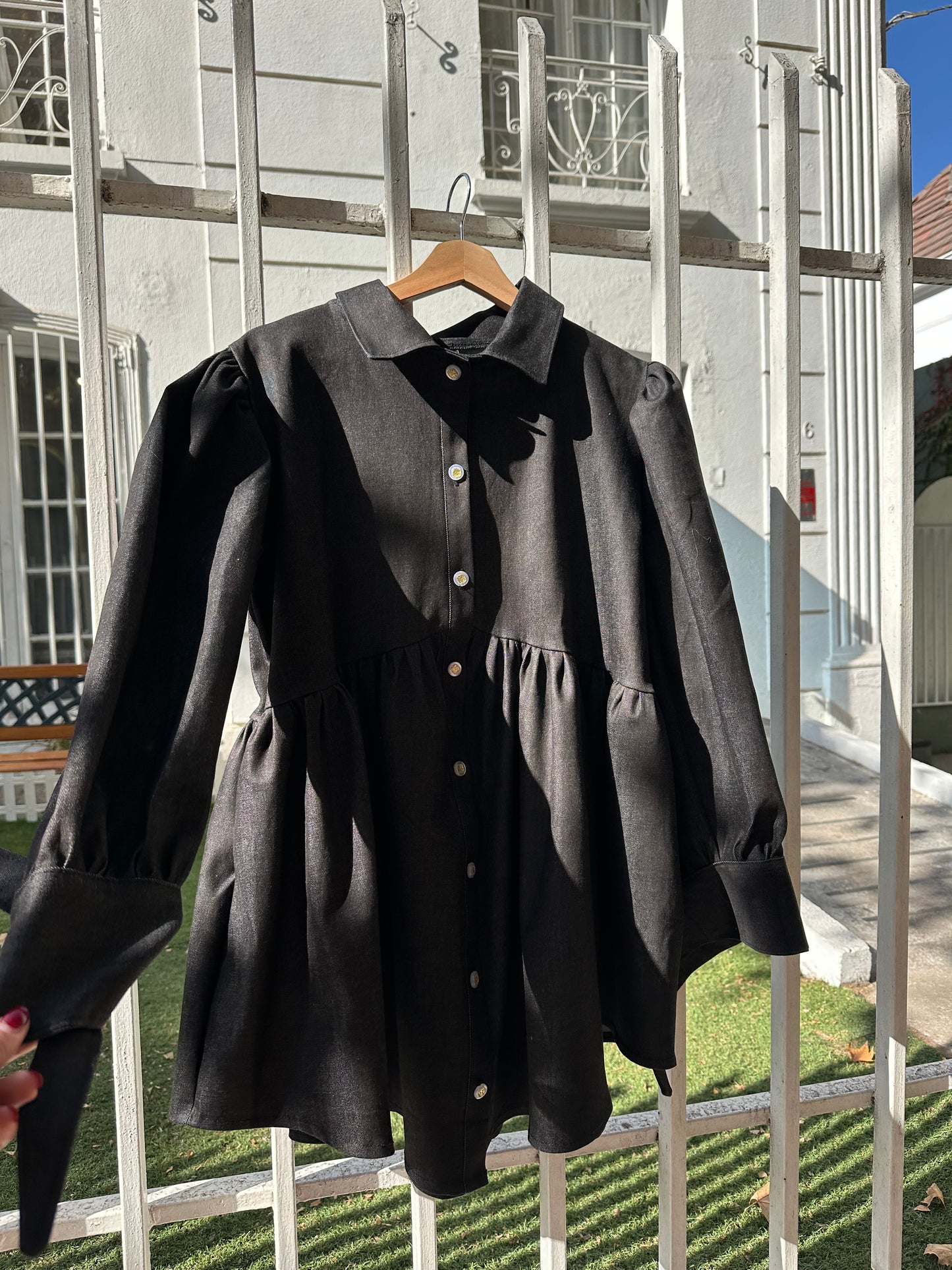 Camisa Meghan Mezclilla Semi- Elasticada