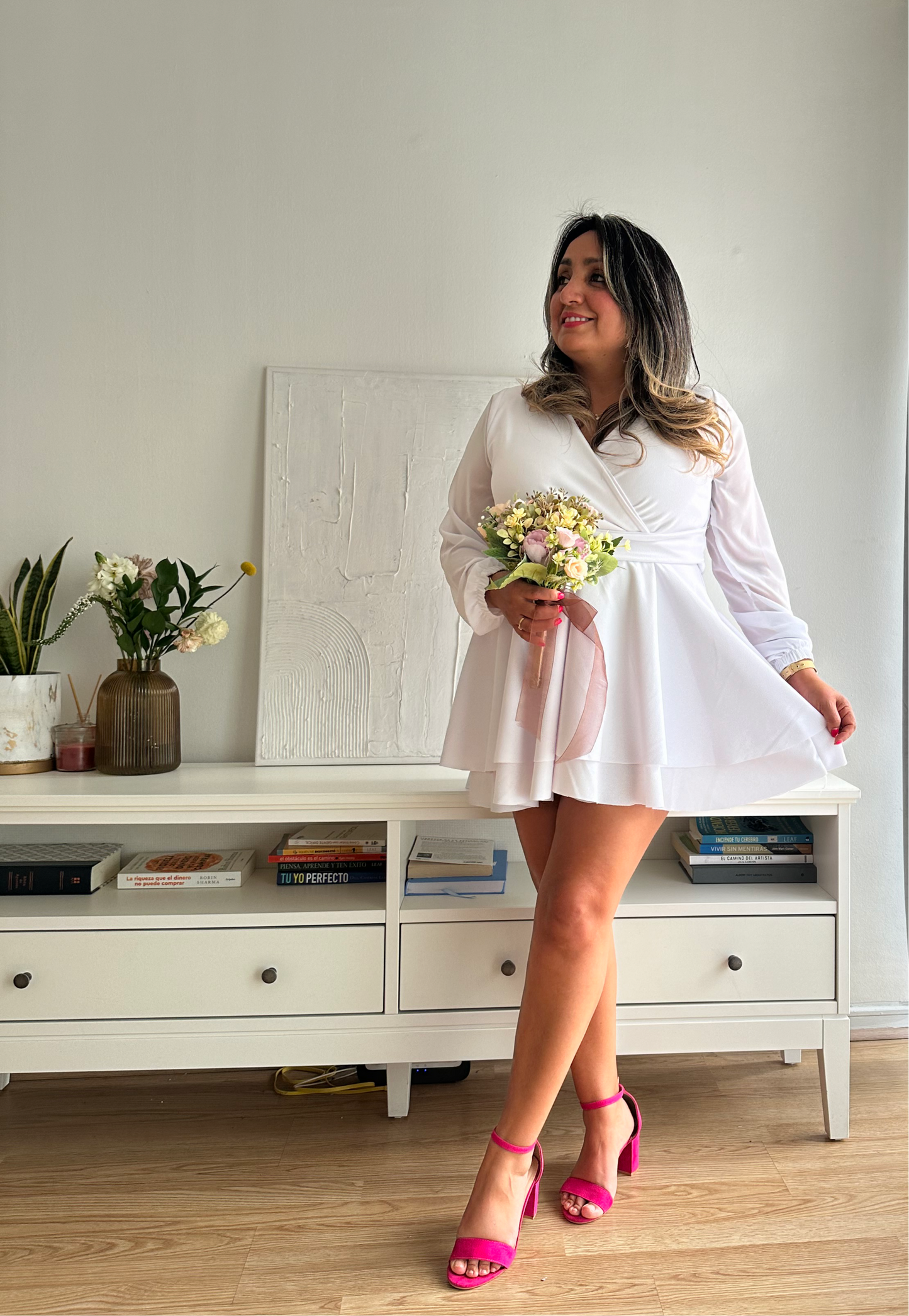 Barbara Blanco Manga Larga Gasa