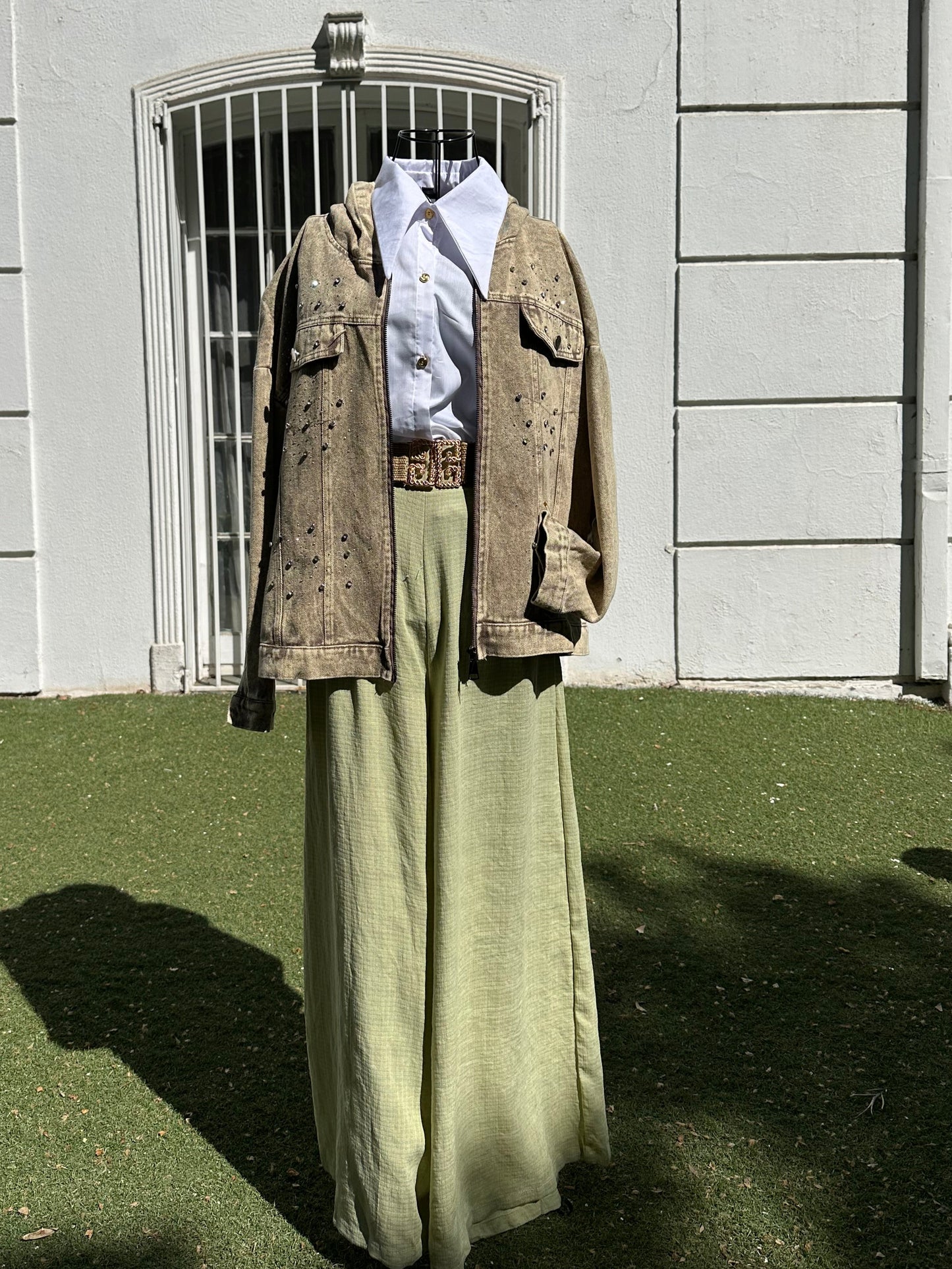 Chaqueta Mezclilla Con Gorro y Cierre