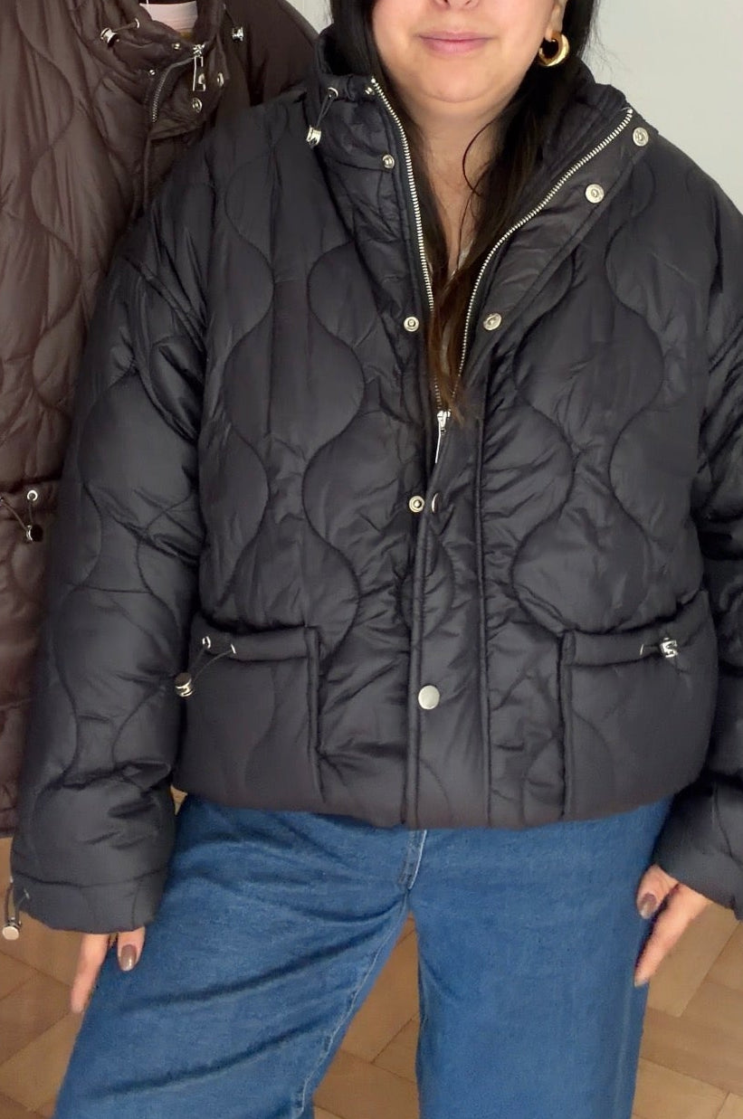 Parka Acolchada Con Chiporro