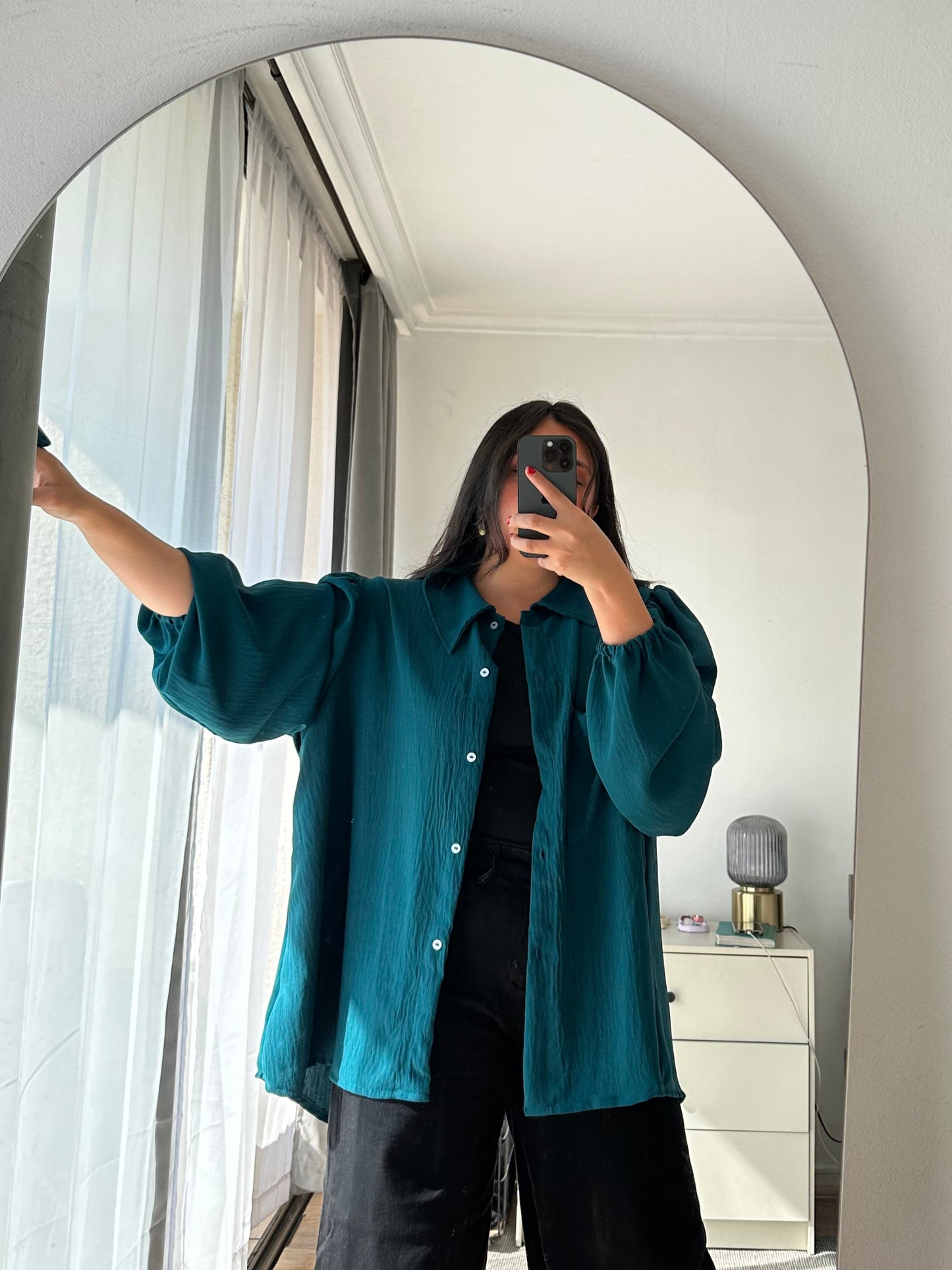 Camisa Sary Oversize Tela Cey