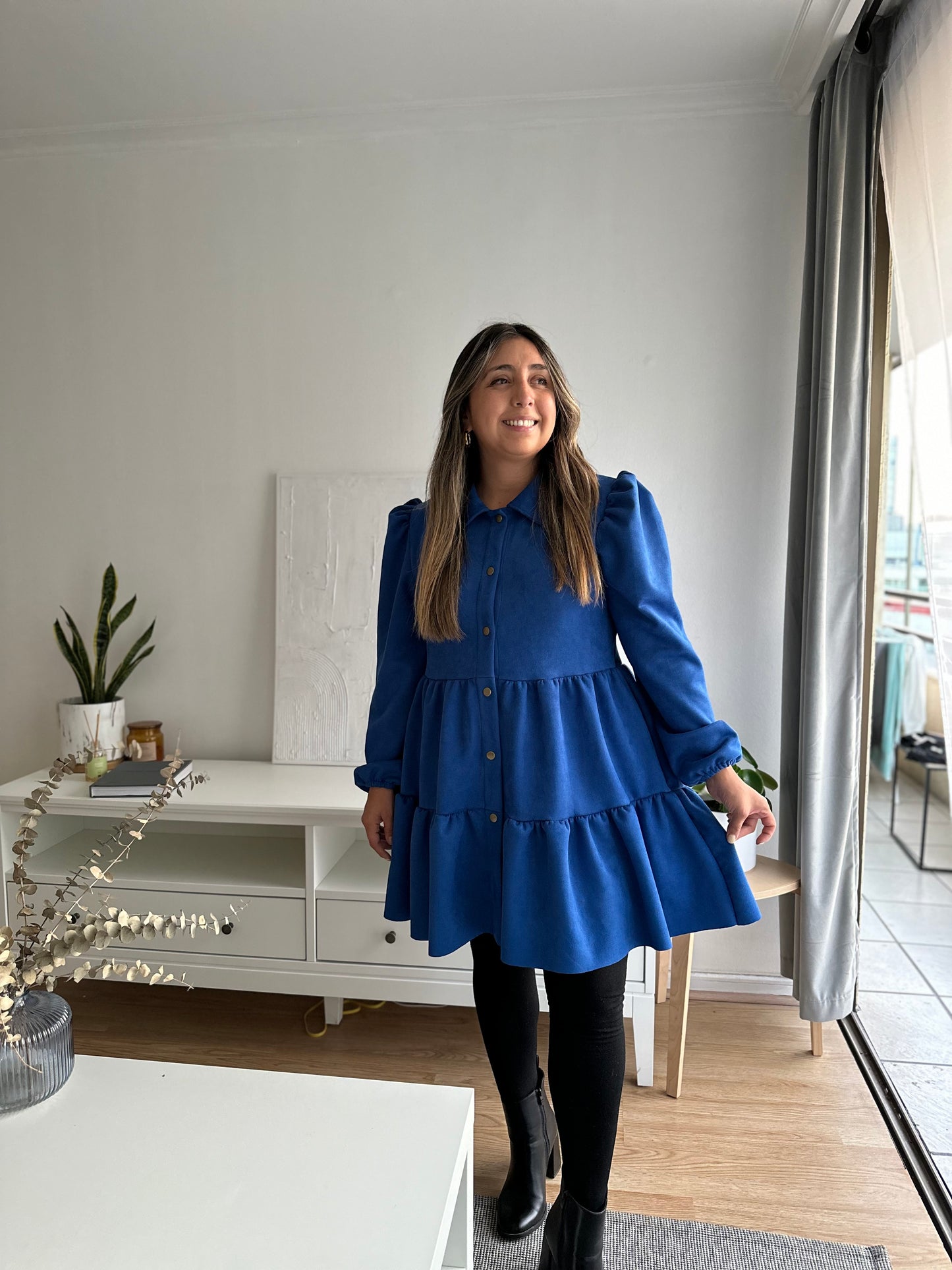 Vestido Adelle Tela Agamuzada