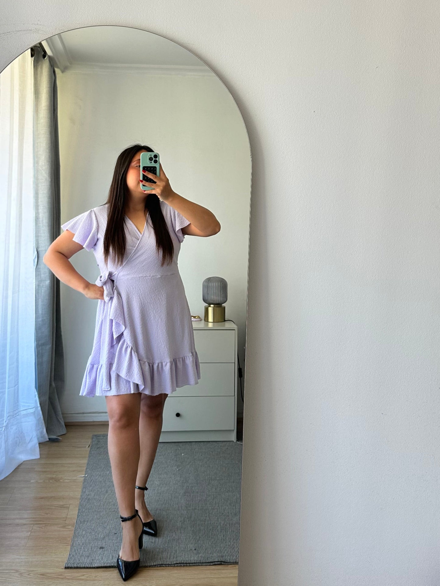 Vestido Maciel Manga Vuelos Tela Bambula