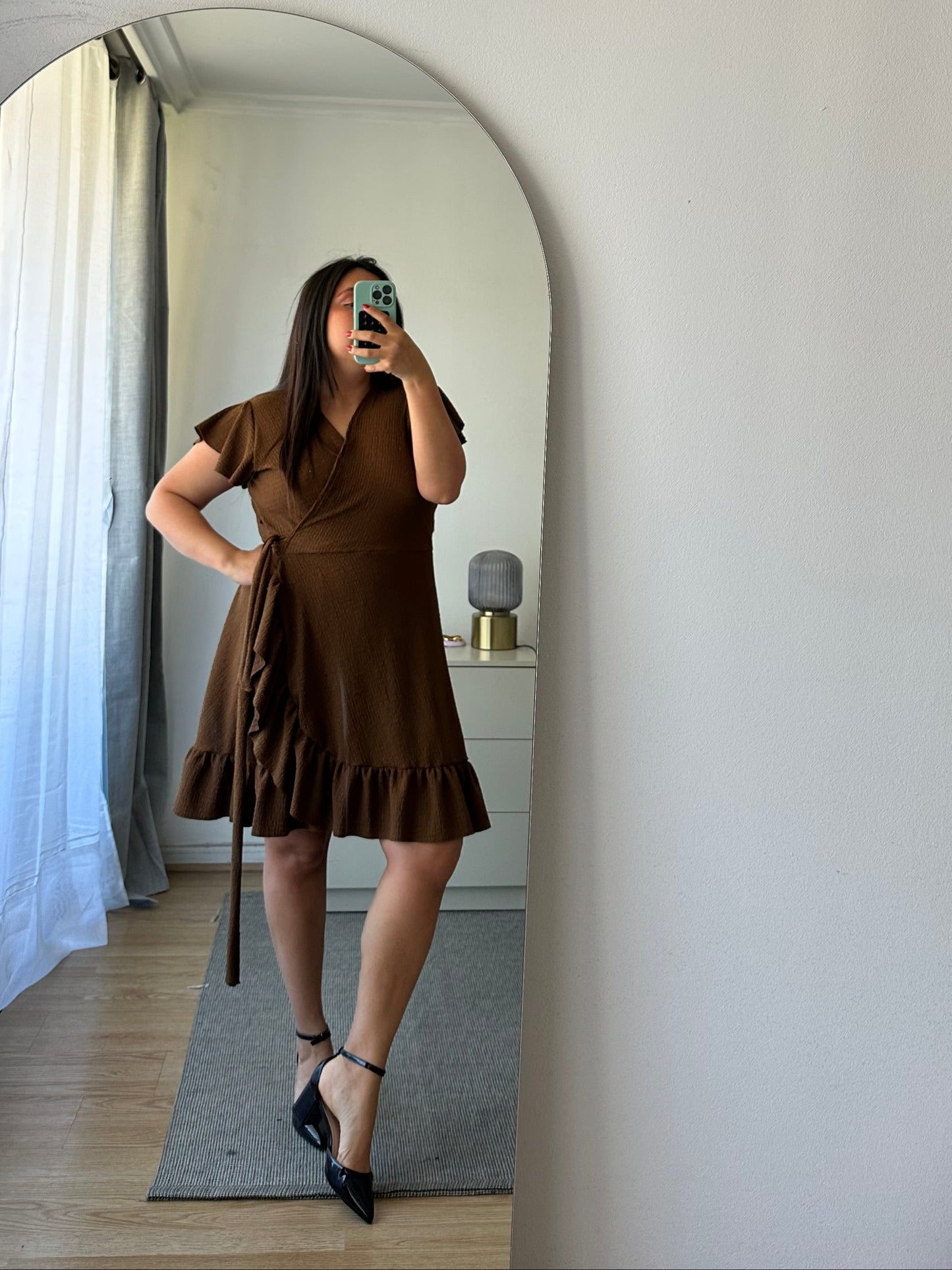Vestido Maciel Manga Vuelos Tela Bambula