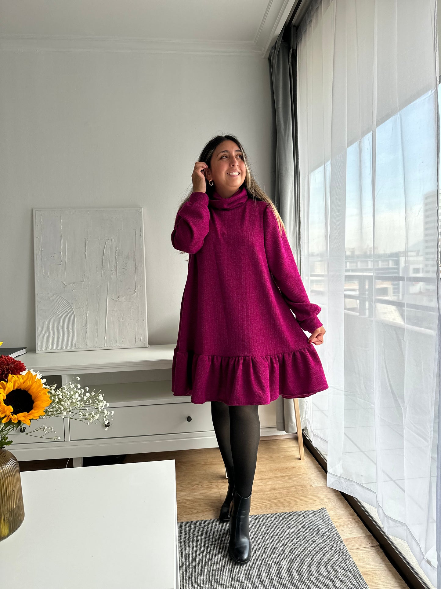 Vestido Amparo Vuelos Abajo Lanilla