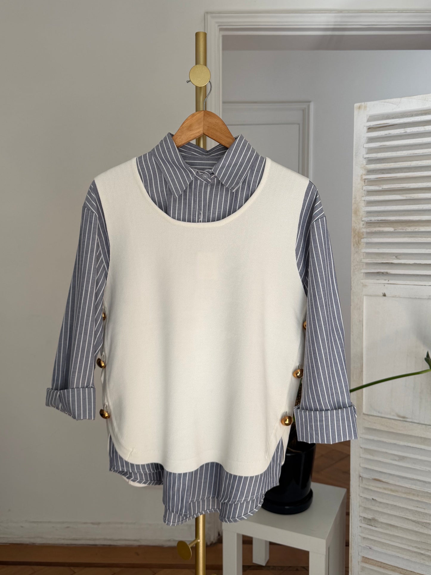 Sweater Sin Manga Elasticado