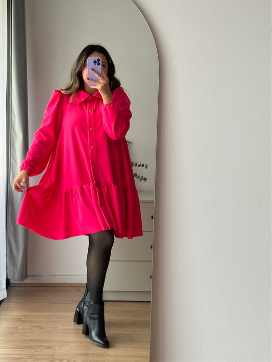 Vestido Francisca Manga Larga Tela Sofia