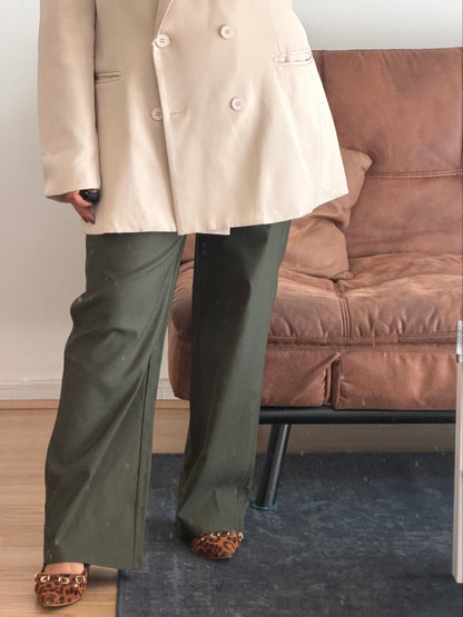 Pantalón Gabardina Elasticada Con Polar Por Dentro 9043