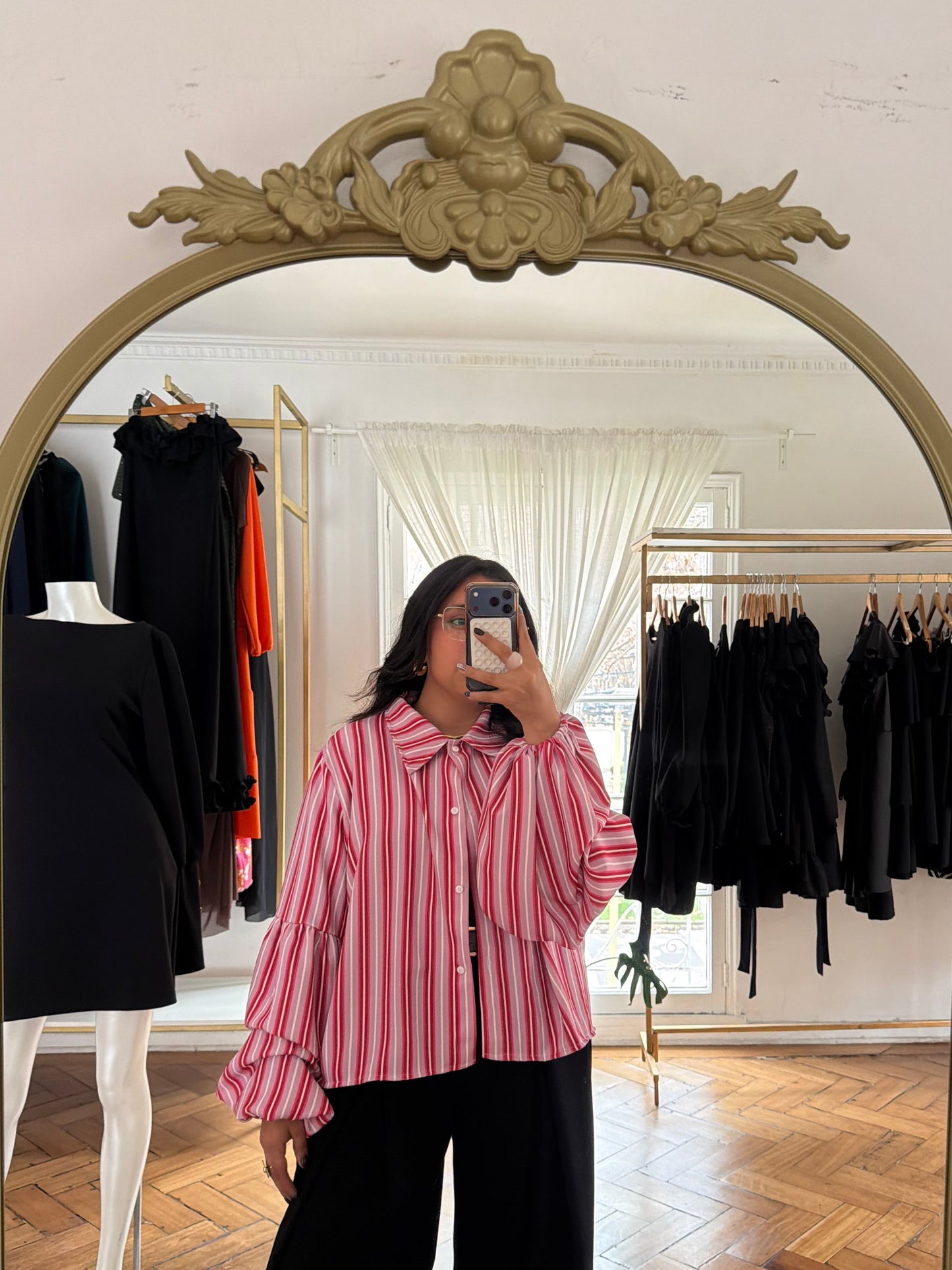 Camisa Gracia Lineas Tela Crep