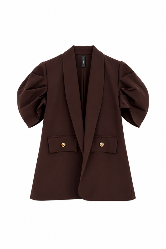 Blazer Siena  Manga Corta  Sastrero Tela Gabardina