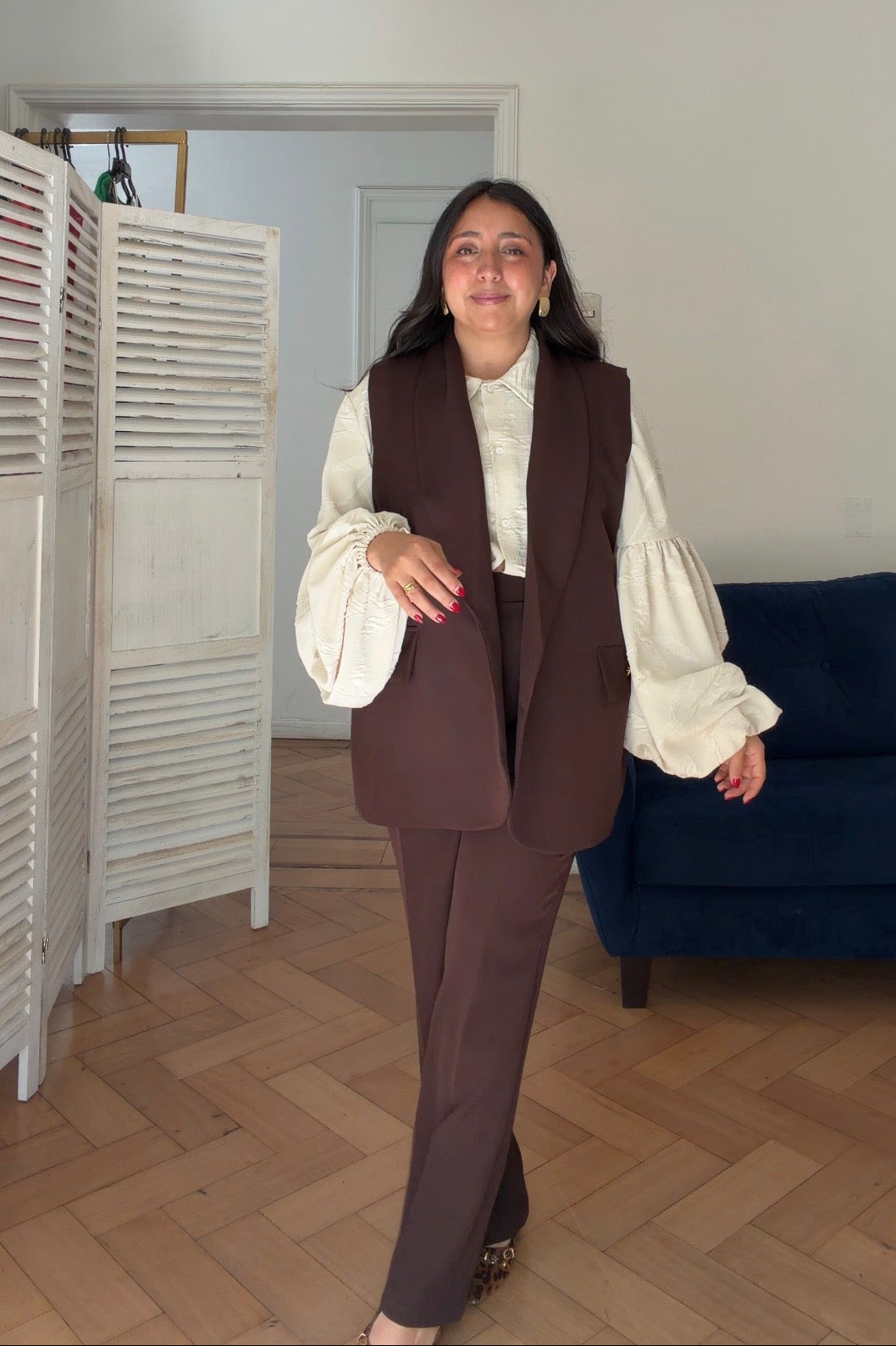 Blazer Siena Sin Manga Tela Gabardina