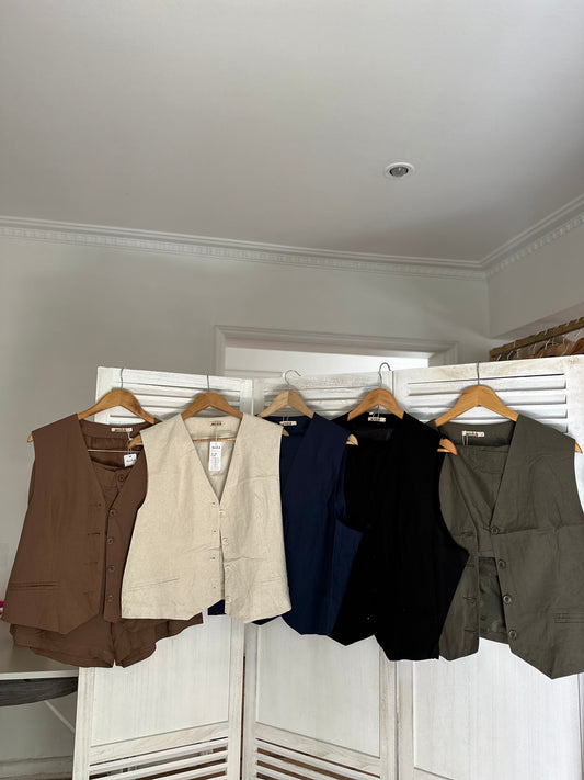 Conjunto Guillete + Short Símil Lino Carolina