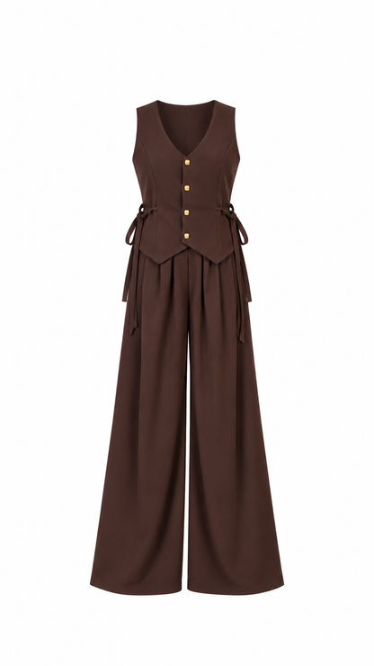 Conjunto Guillette Libertee + Pantalón Elásticado Isabel Tela Scuba