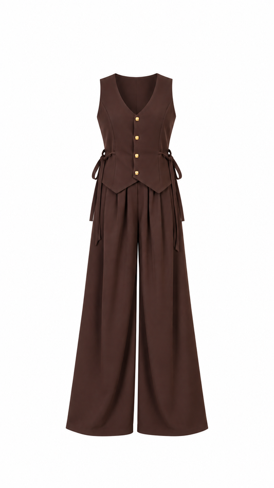 Conjunto Guillette Libertee + Pantalón Elásticado Isabel Tela Scuba