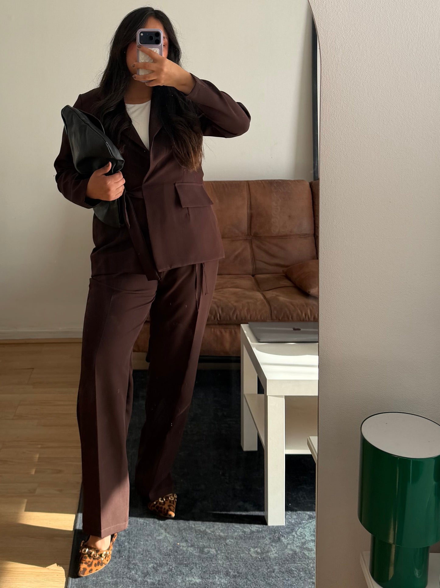Blazer Rebeca Con Amarra Gabardina