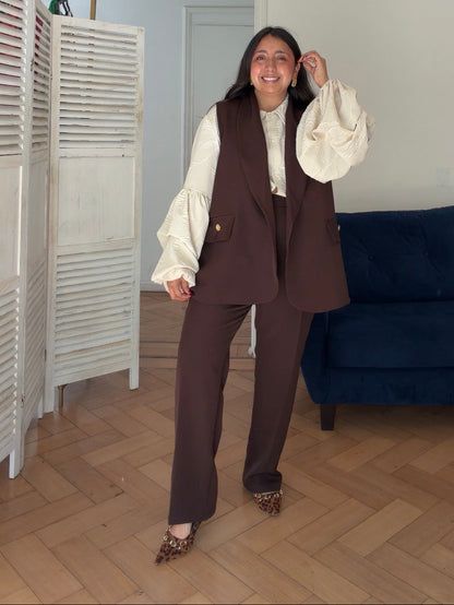 Blazer Siena Sin Manga Tela Gabardina
