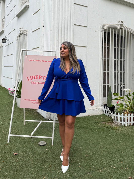 Vestido Pilar Tela Scuba Manga Larga