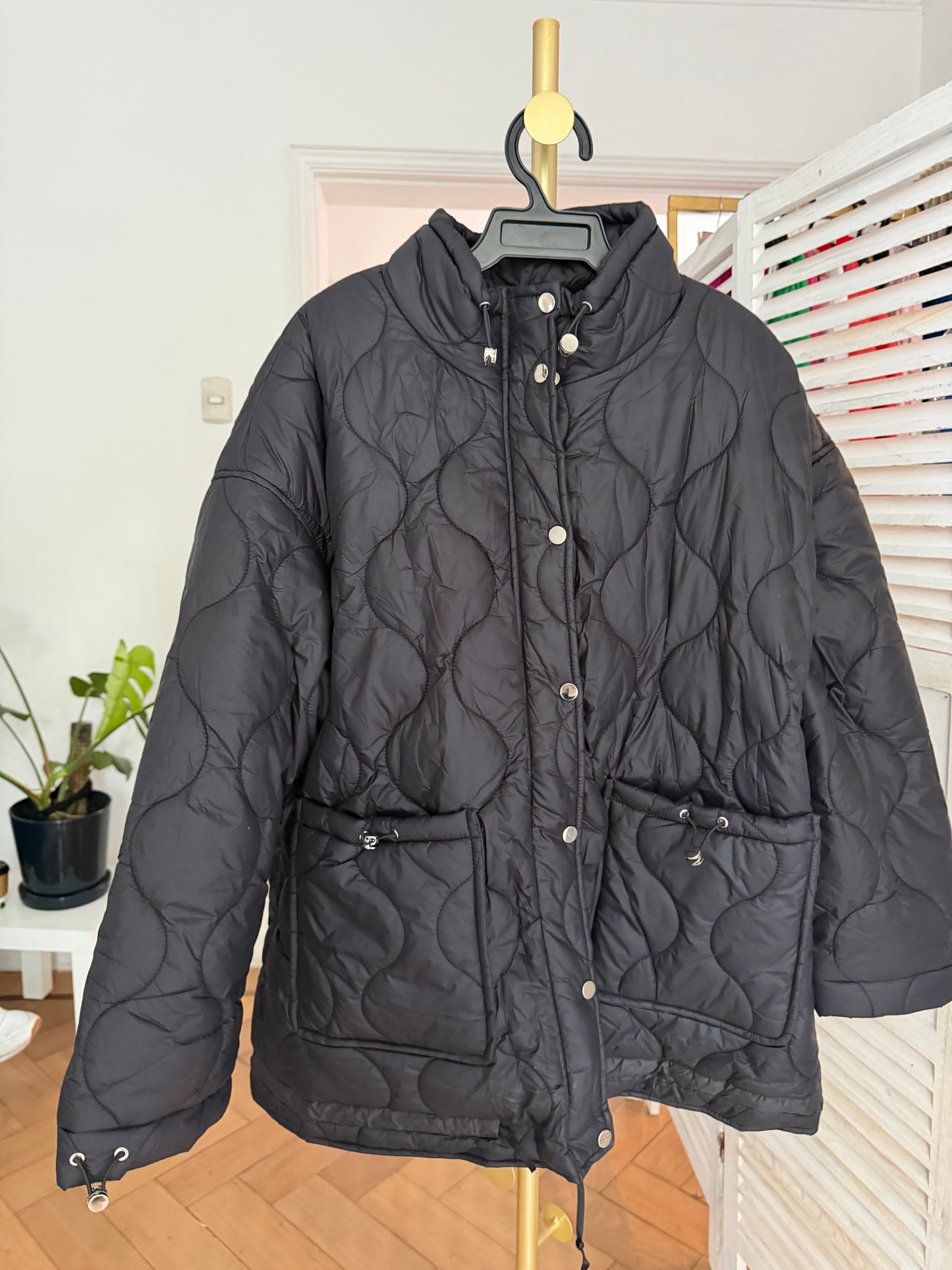 Parka Acolchada Con Chiporro