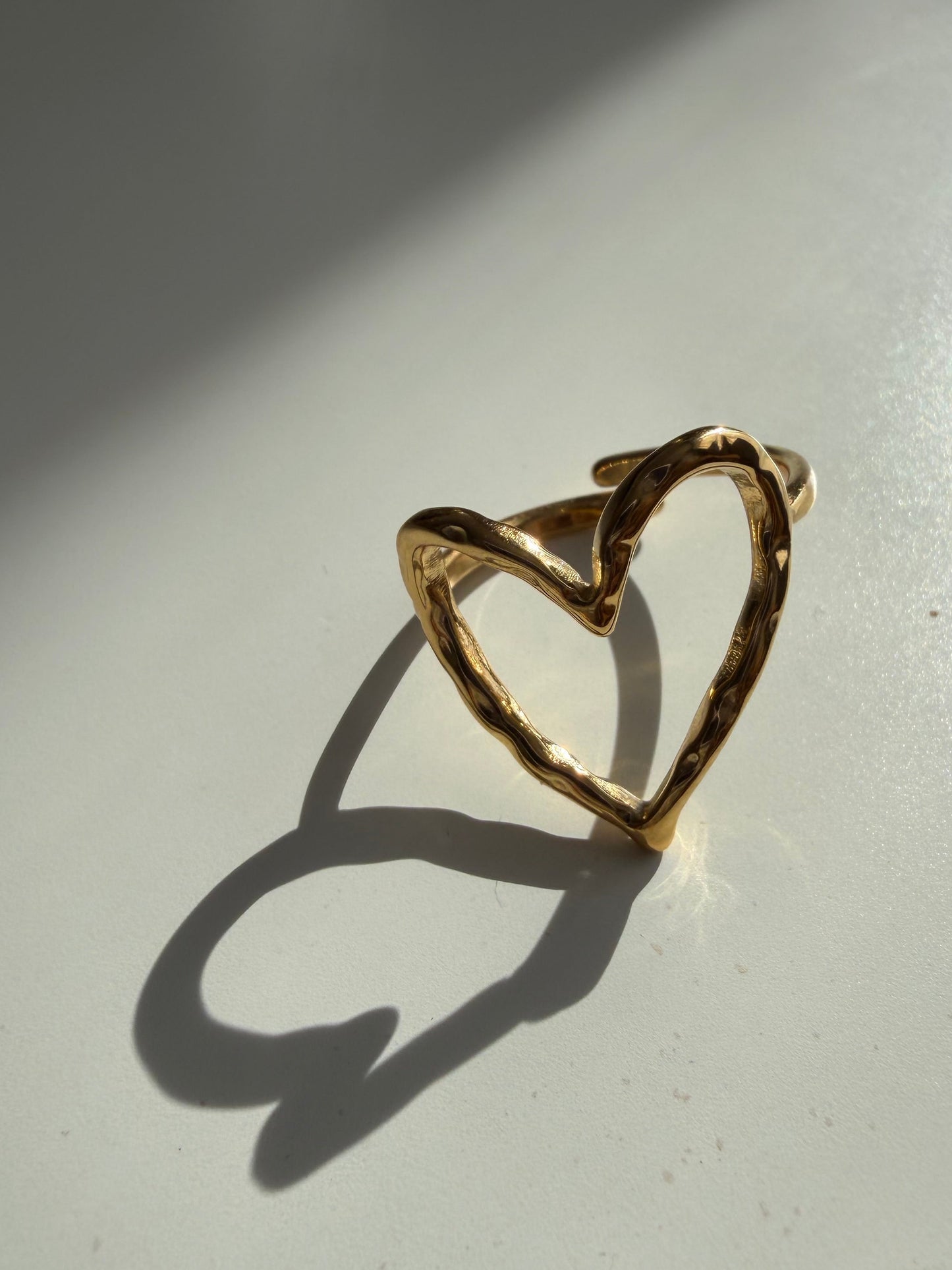 Anillo Corazón Acero Quirúrgico Ajustable 2