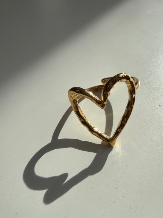 Anillo Corazón Acero Quirúrgico Ajustable 2