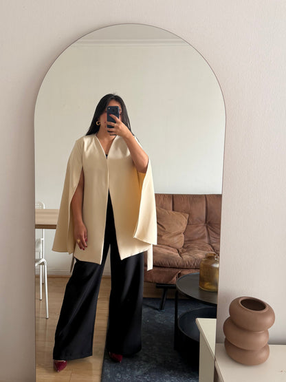 Blazer Pia Tela Gabardina Con Amarra