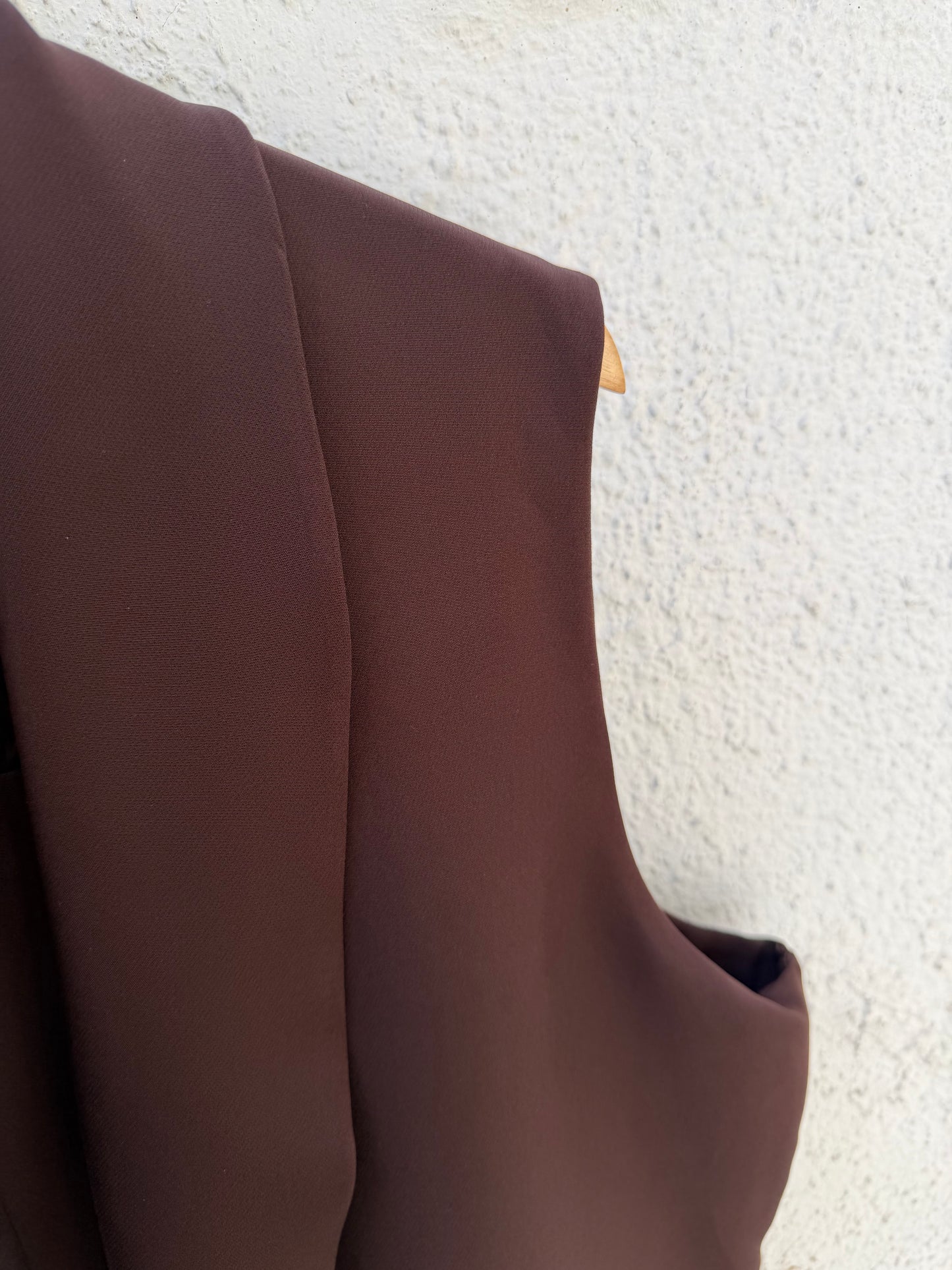 Blazer Siena Sin Manga Tela Gabardina