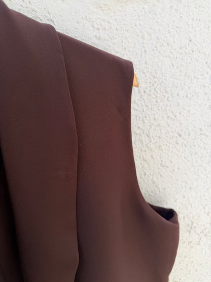 Blazer Siena Sin Manga Tela Gabardina