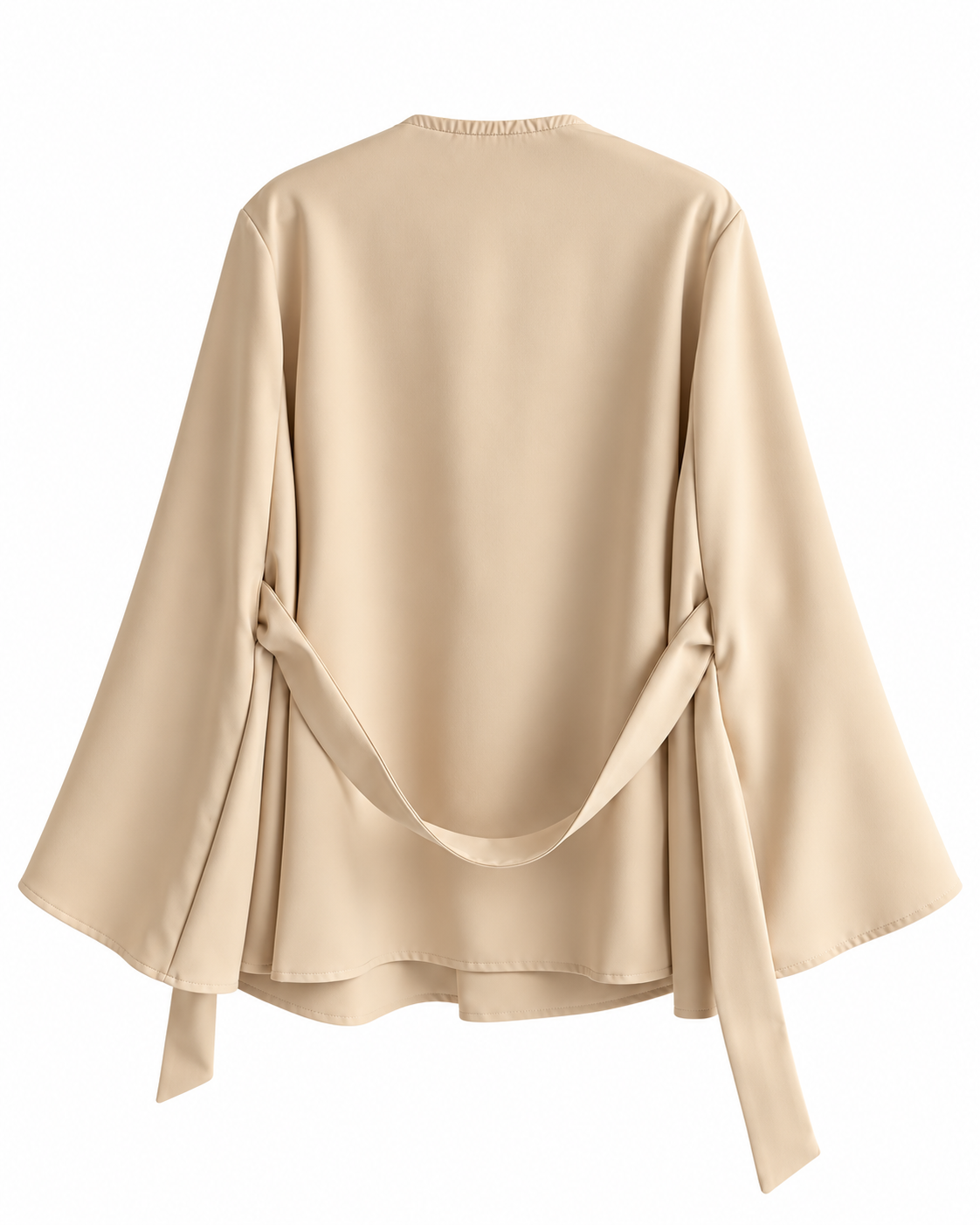 Blazer Pia Tela Gabardina Con Amarra