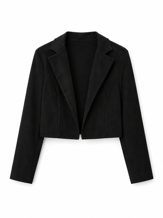 Blazer Corto Romina Tela Agamuzada