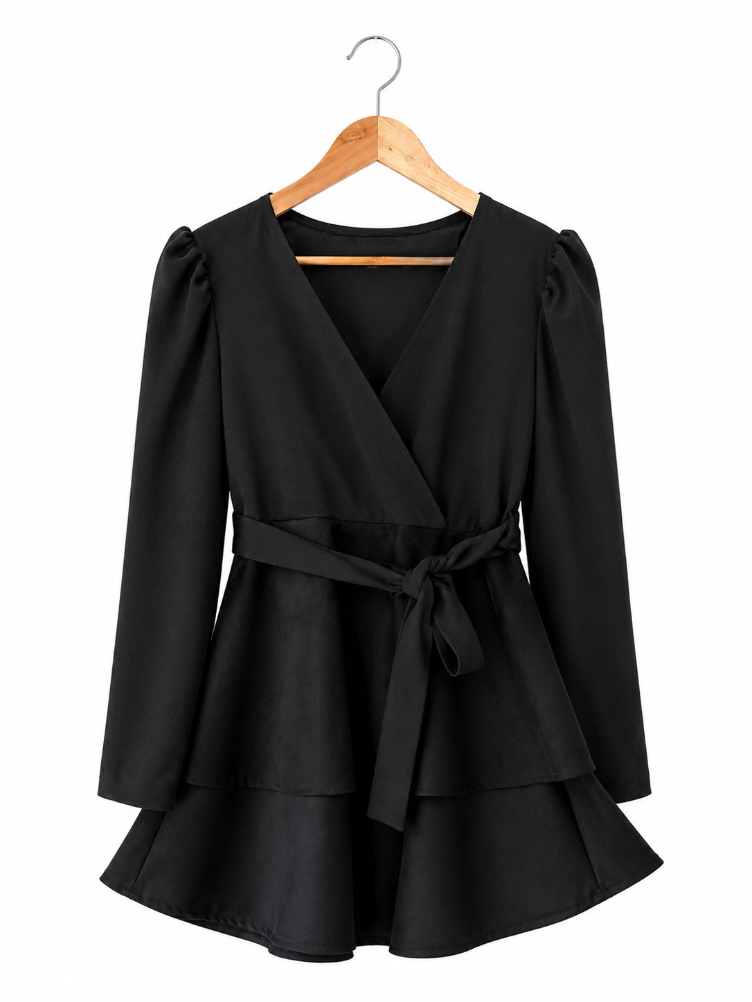 Vestido Pilar Doble Textura Gamuza/Scuba Manga Larga