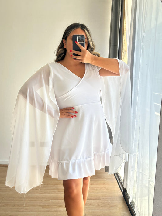Vestido Angelica Party Blanco Tela Sofia