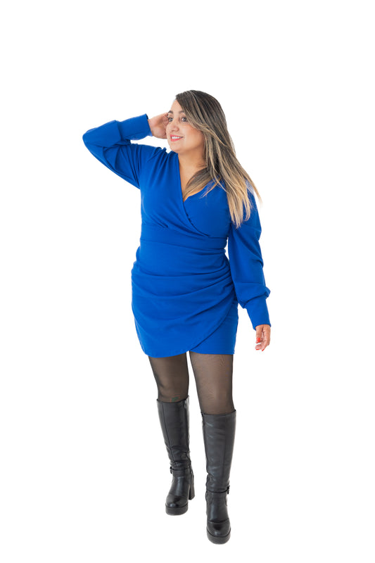Vestido Magnolia Manga Larga Tela Scuba