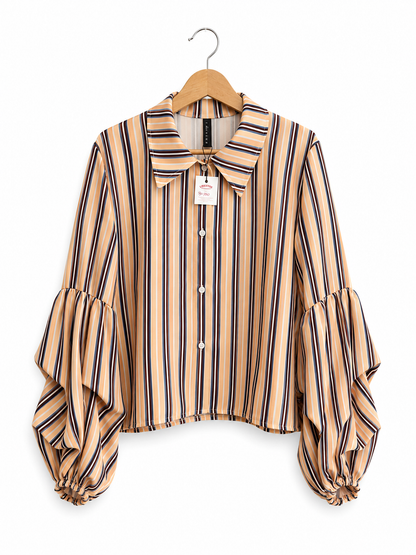 Camisa Gracia Lineas Tela Crep