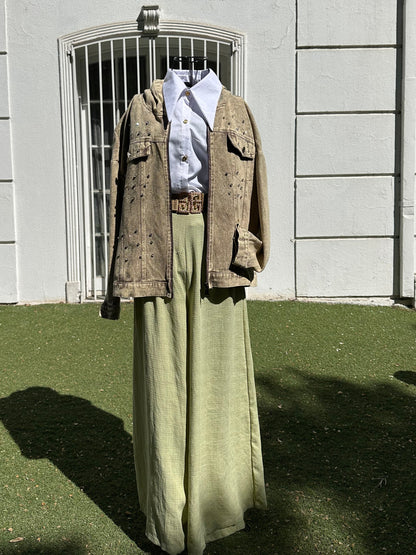 Chaqueta Mezclilla Con Gorro y Cierre