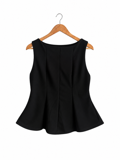 Polera Vanessa Tela Scuba Sin Manga