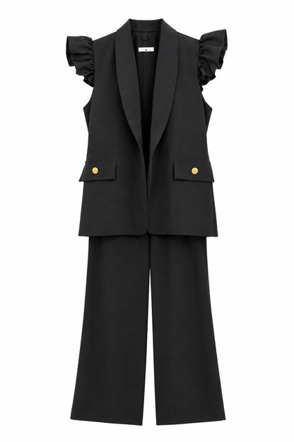 Conjunto Blazer Siena Vuelos en Manga  + Pantalón Moira