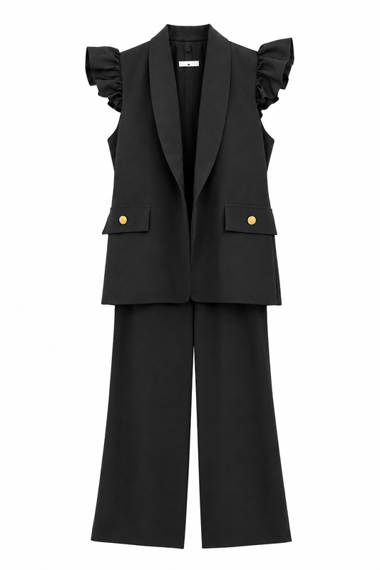Conjunto Blazer Siena Vuelos en Manga  + Pantalón Moira
