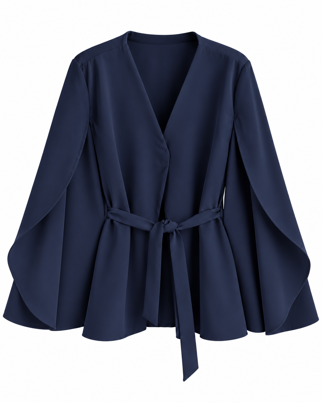 Blazer Pia Tela Gabardina Con Amarra