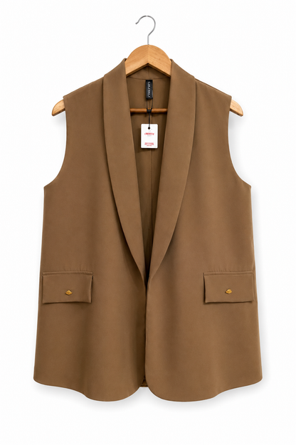 Blazer Siena Sin Manga Tela Gabardina