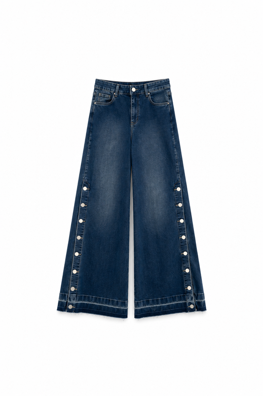 Jeans elásticado broches