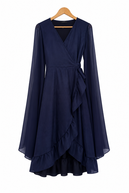 Vestido Maciel Party Midi Tela Agamuzada
