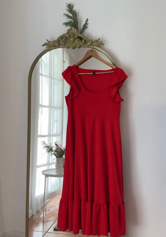 Vestido Mery Midi Tela Scuba