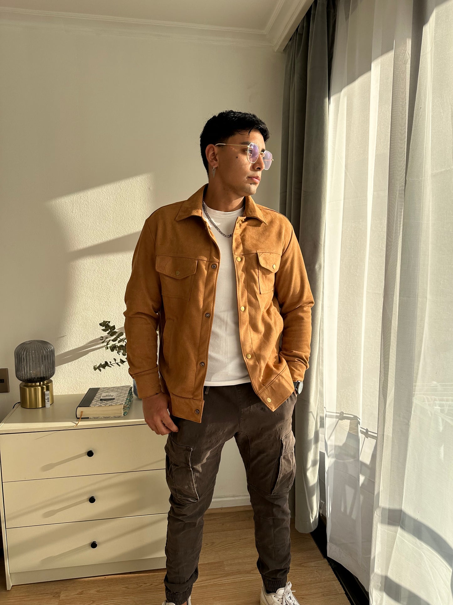Chaqueta Libertee Hombre Tela Agamuzada