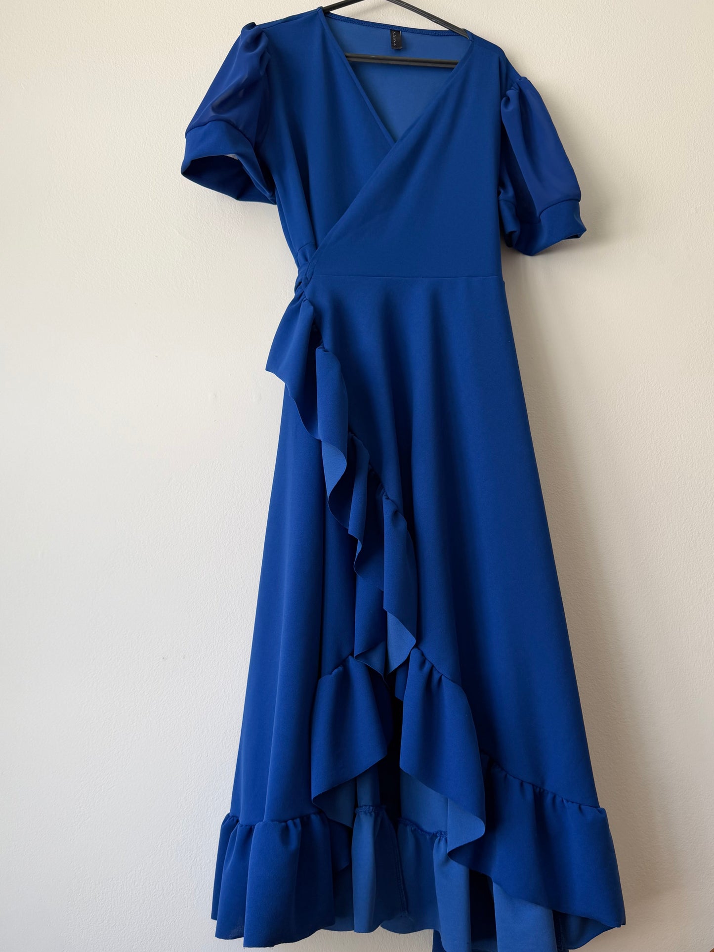 Vestido Maciel Midi Manga Corta Gasa Tela Scuba