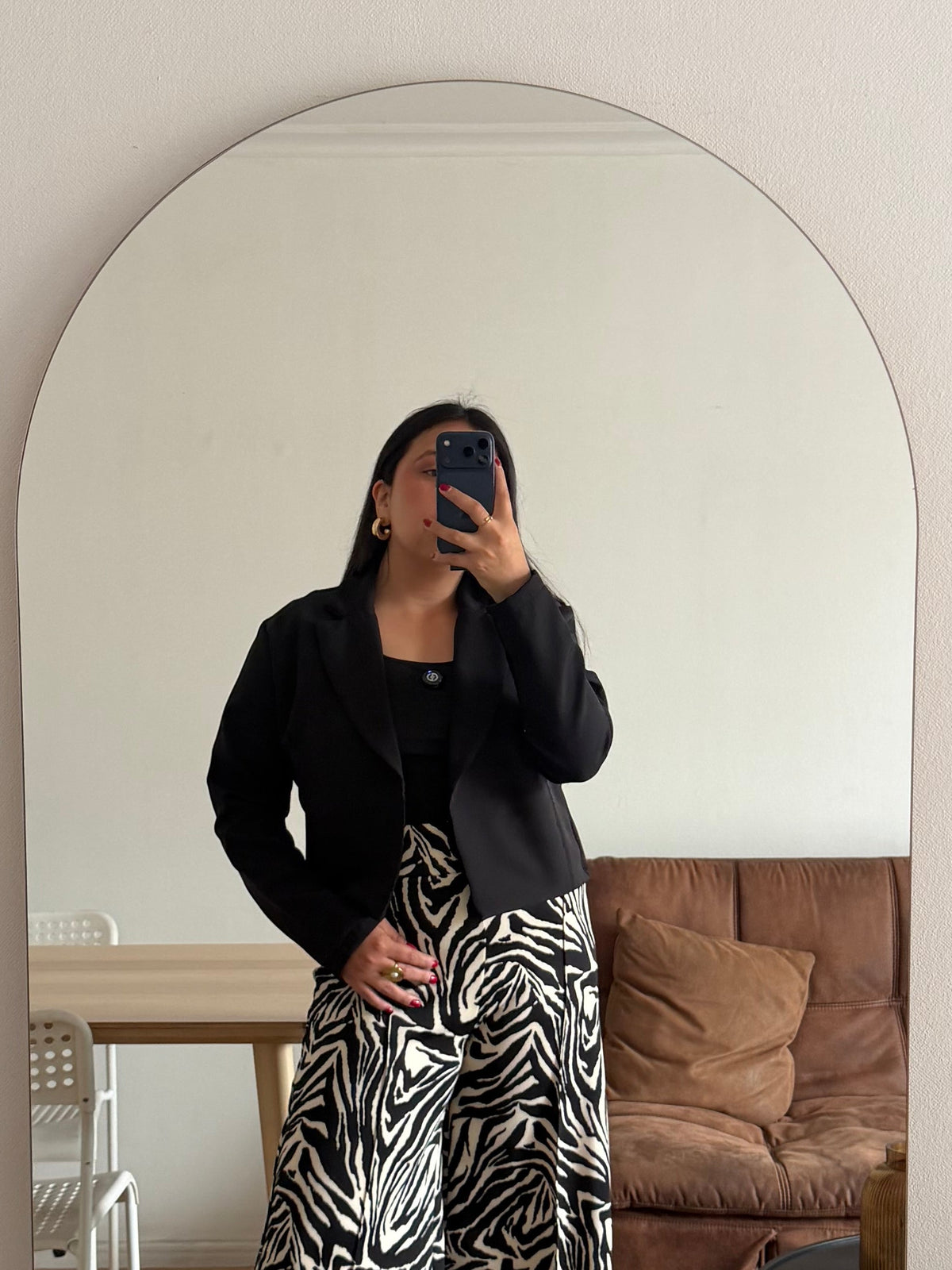 Blazer Corto Romina Tela Gabardina